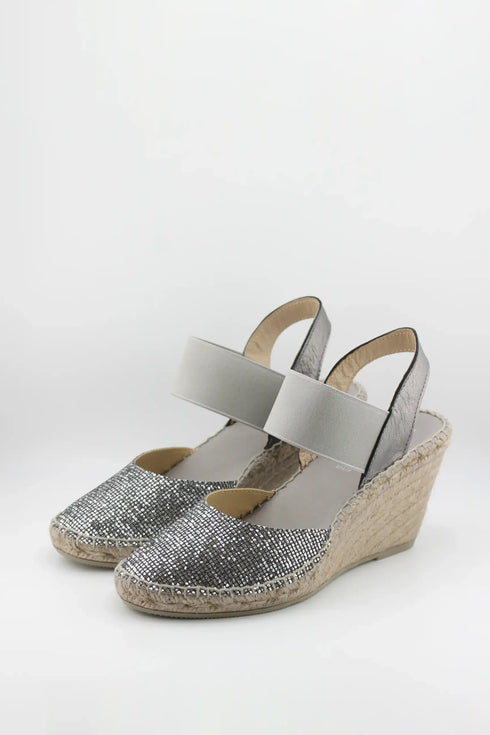 Juncal Aguirre Glitter Espadrille Wedge